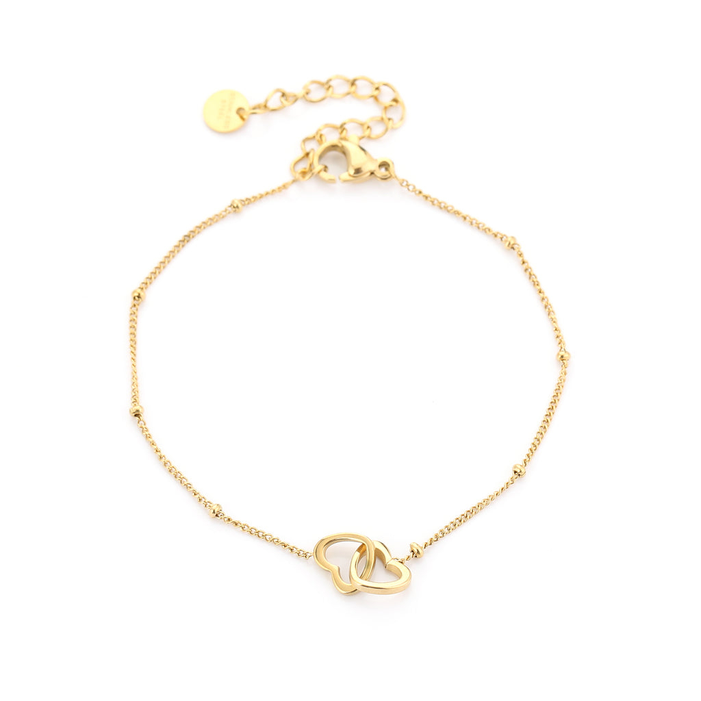 Connected Hearts Bracelet Gold