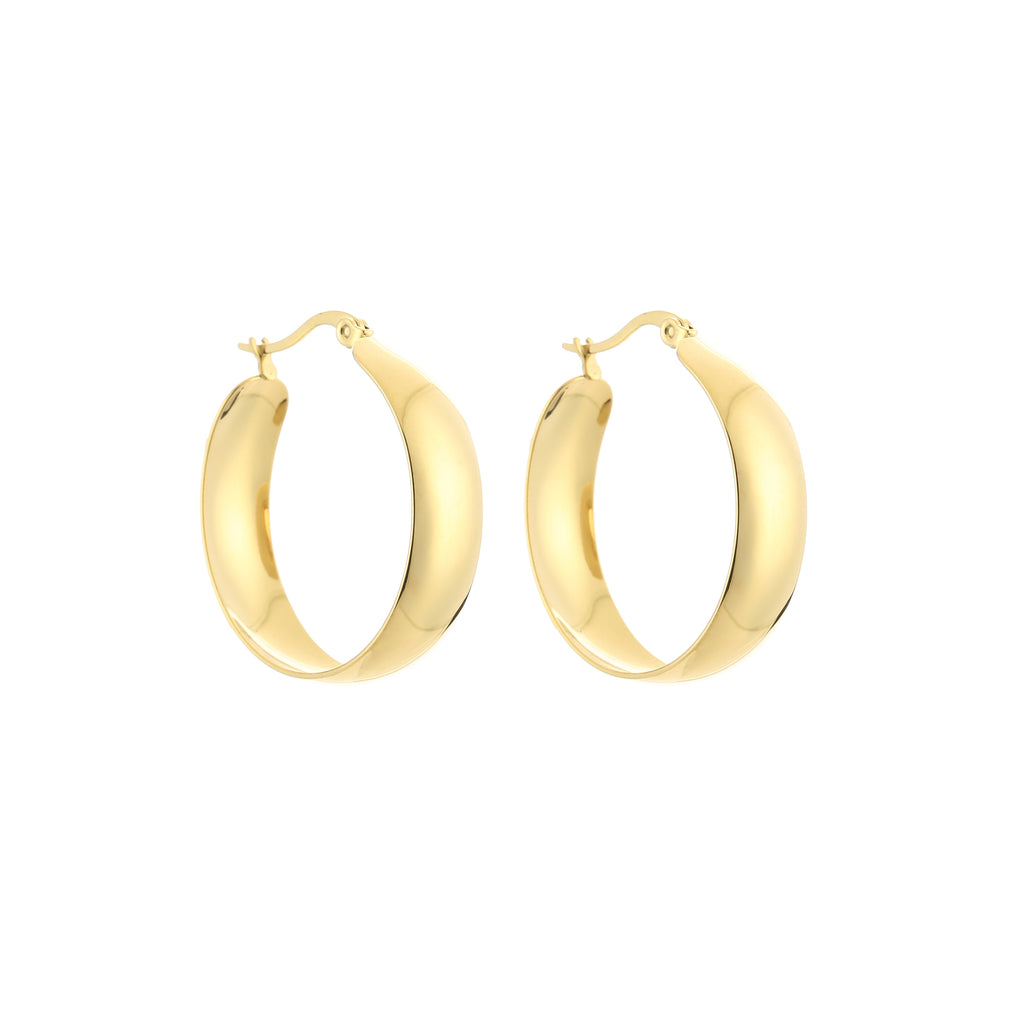 Bold Hoop Earrings Gold