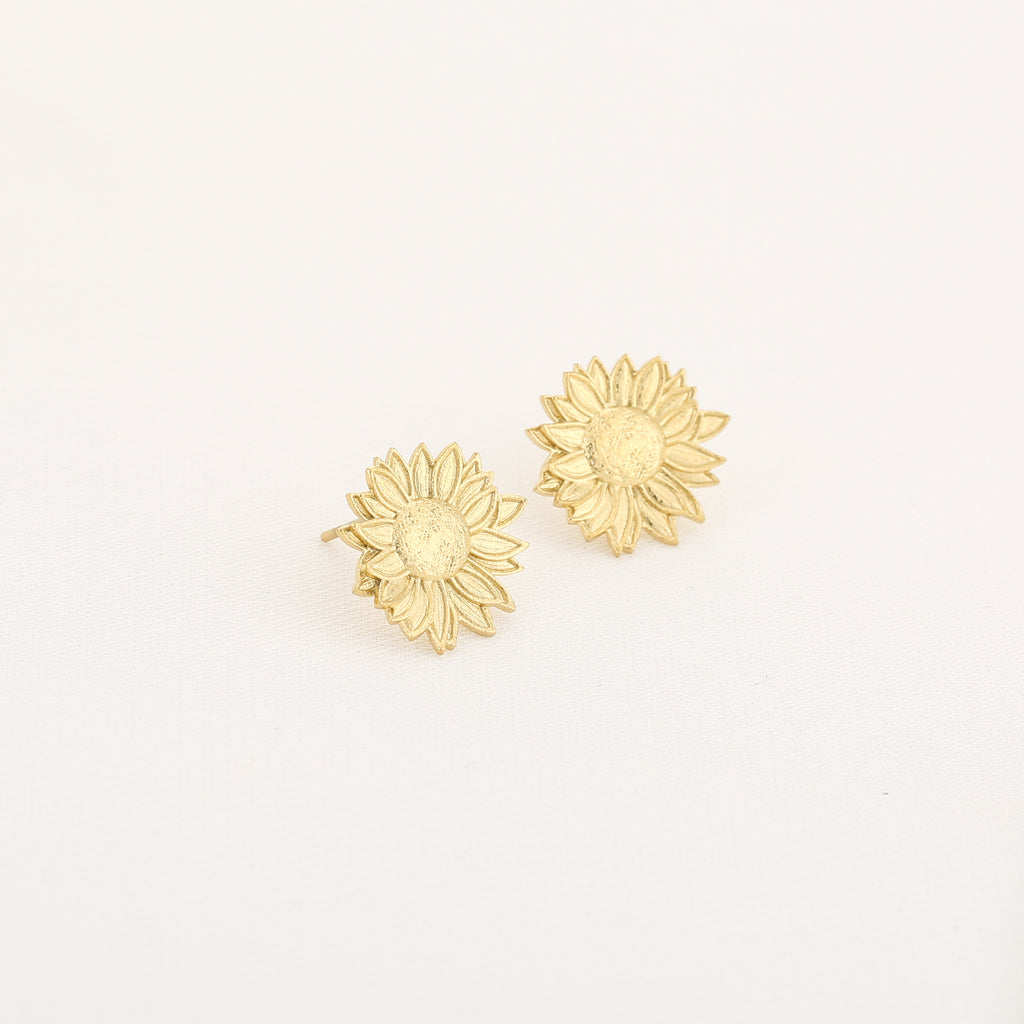 Golden Sunflower Studs