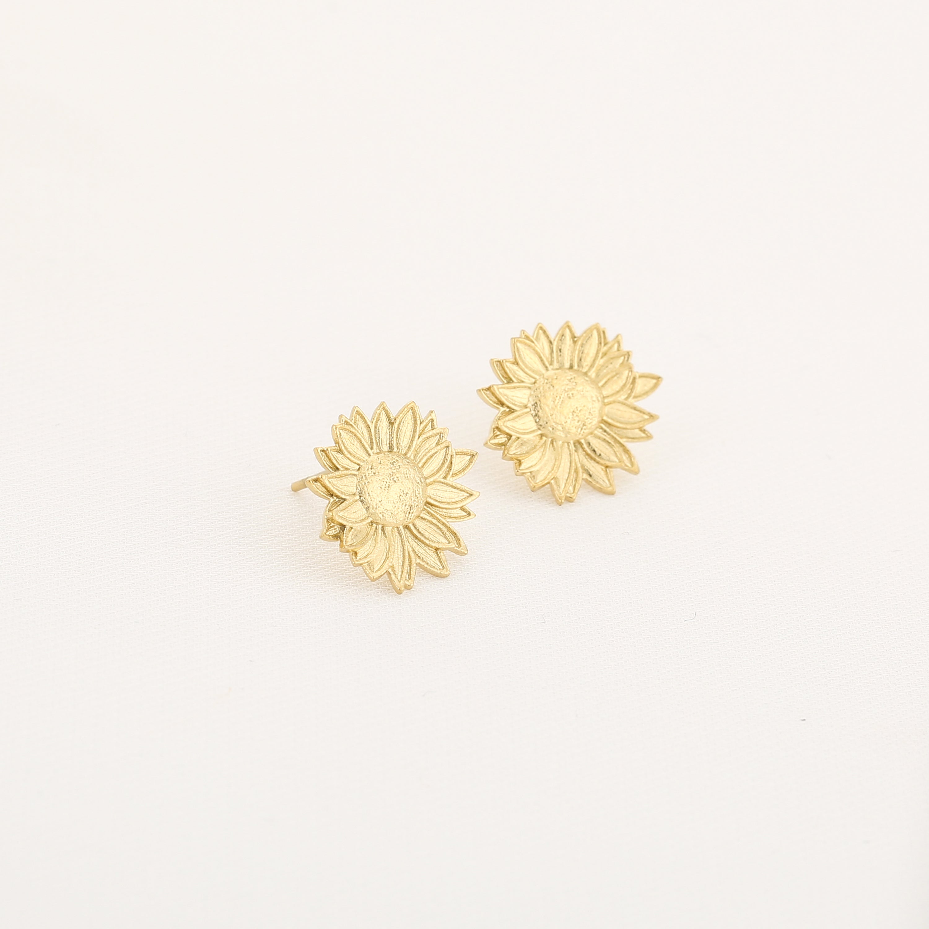 Golden Sunflower Studs