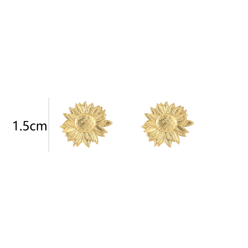 Golden Sunflower Studs