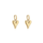 Puffy Heart Earrings Gold