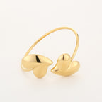 Double Heart Cuff Bracelet