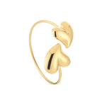 Double Heart Cuff Bracelet