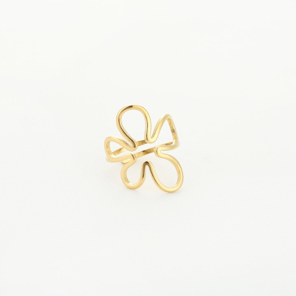 Open Flower Ring Gold