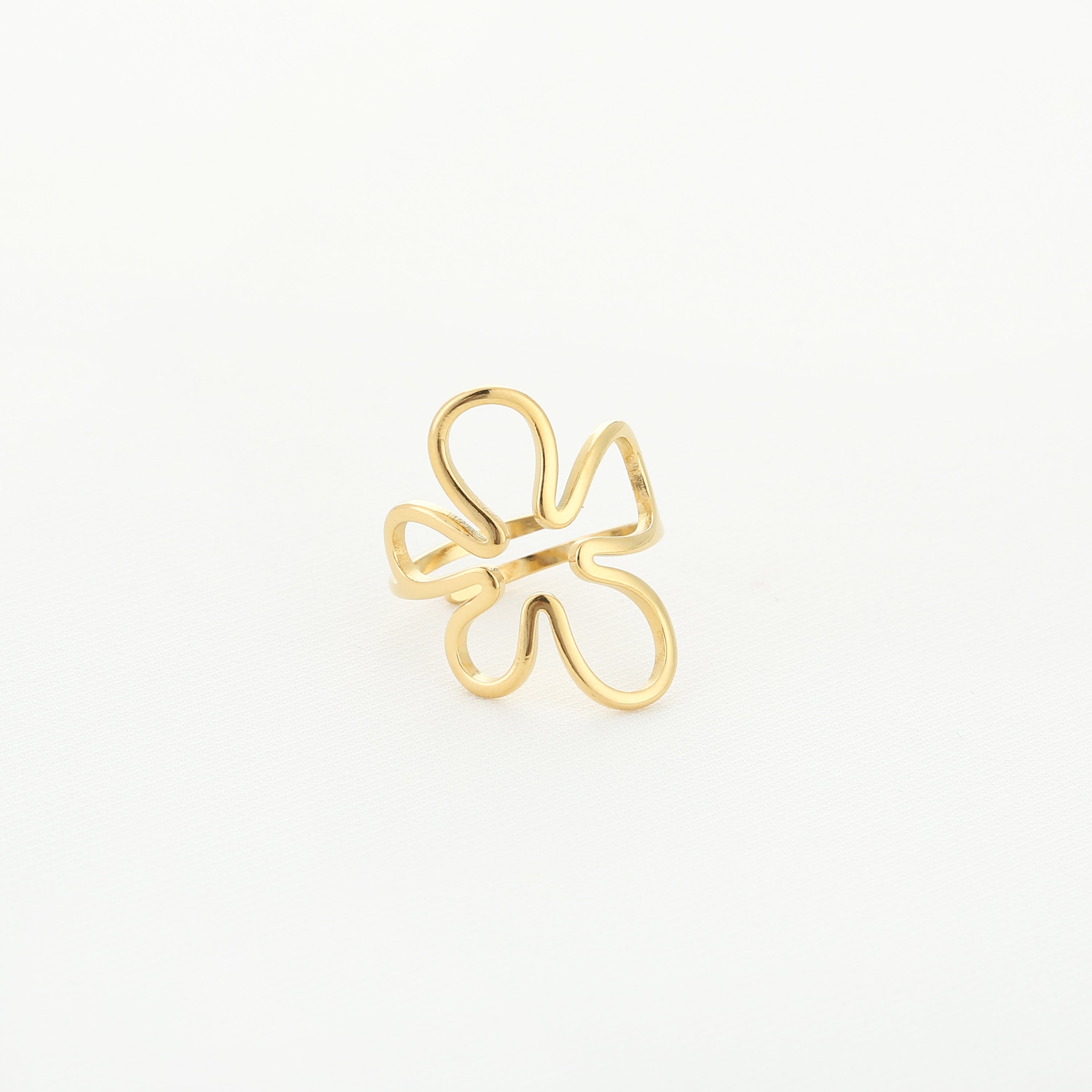 Open Flower Ring Gold