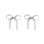 Silver Bow Earrings