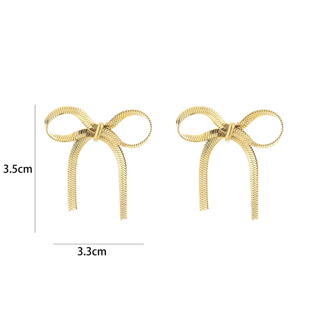 Golden Bow Earrings