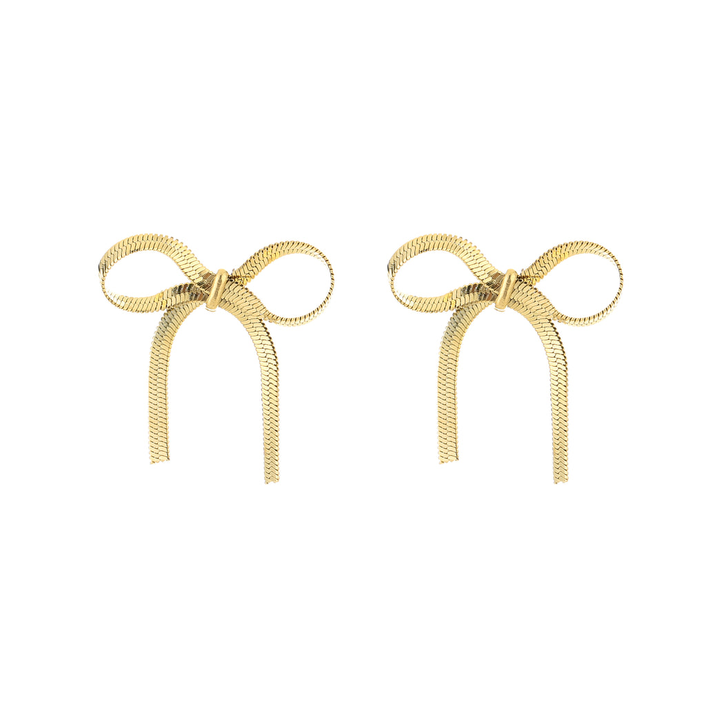 Golden Bow Earrings