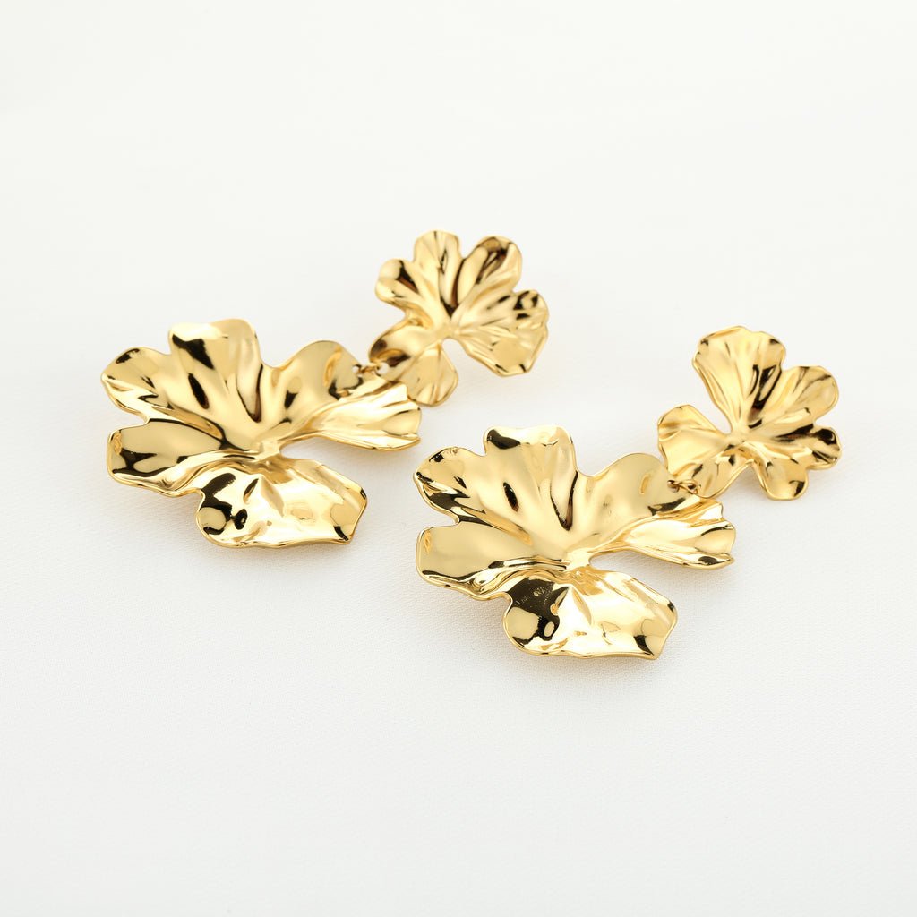 Golden Bloom Statement Earrings
