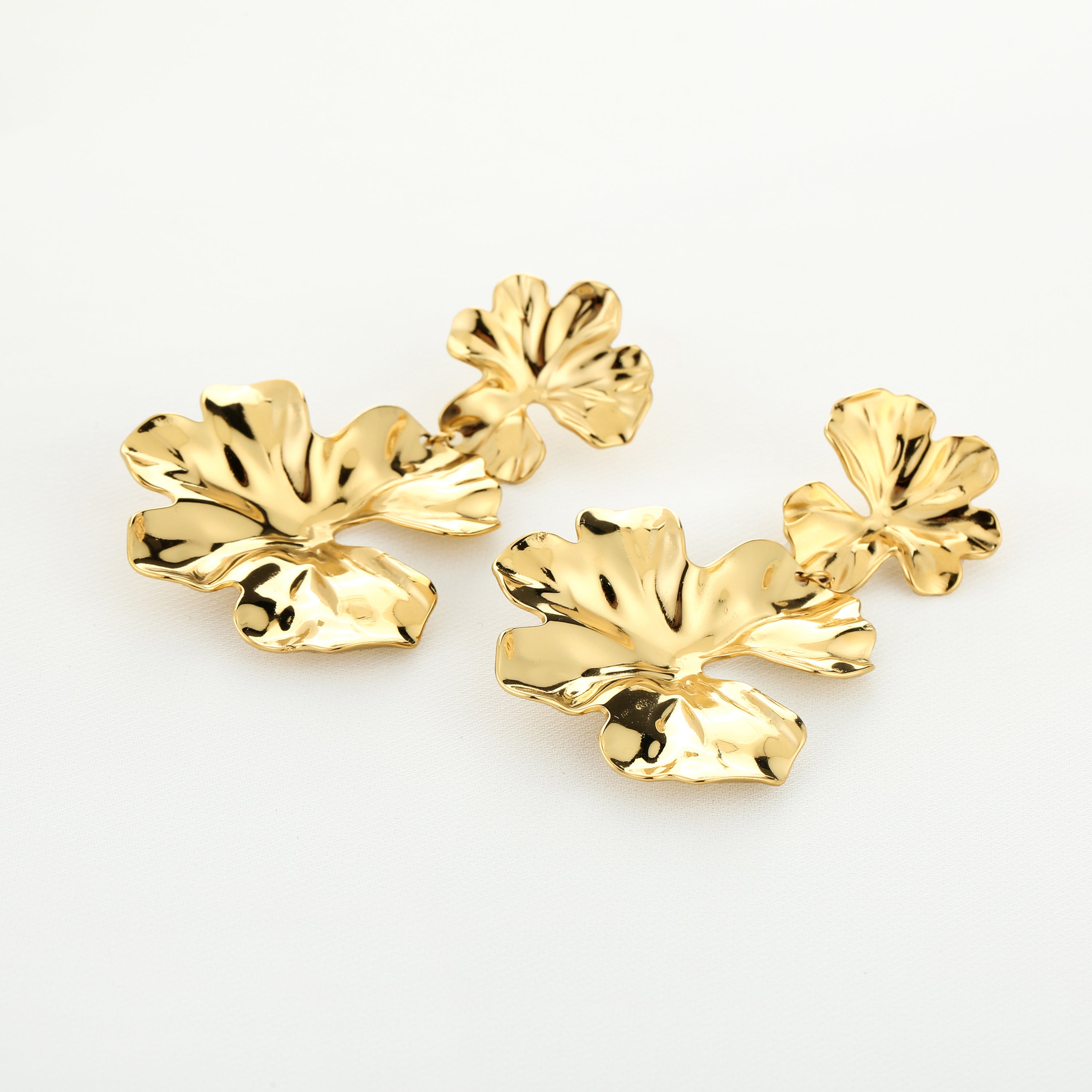 Golden Bloom Statement Earrings