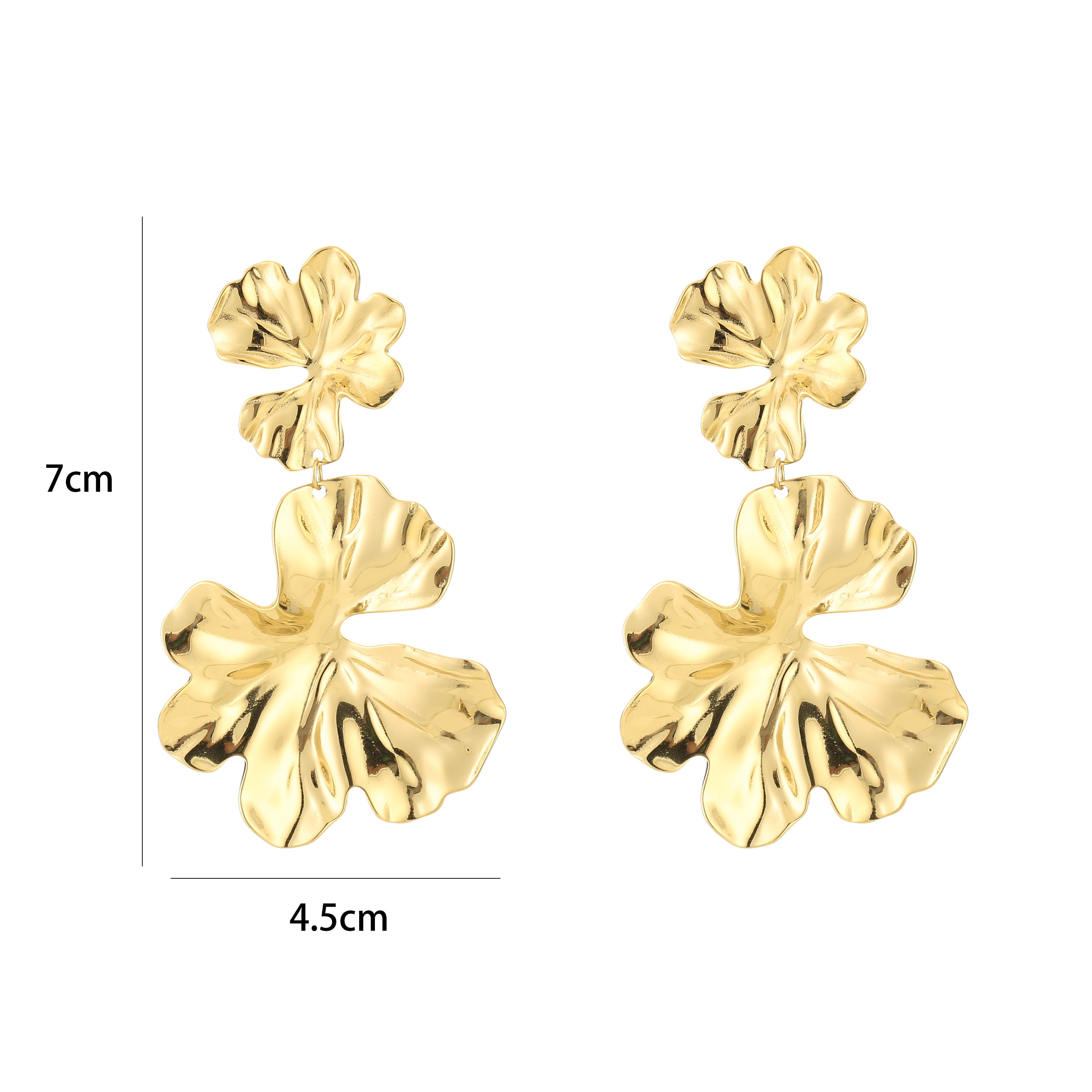 Golden Bloom Statement Earrings