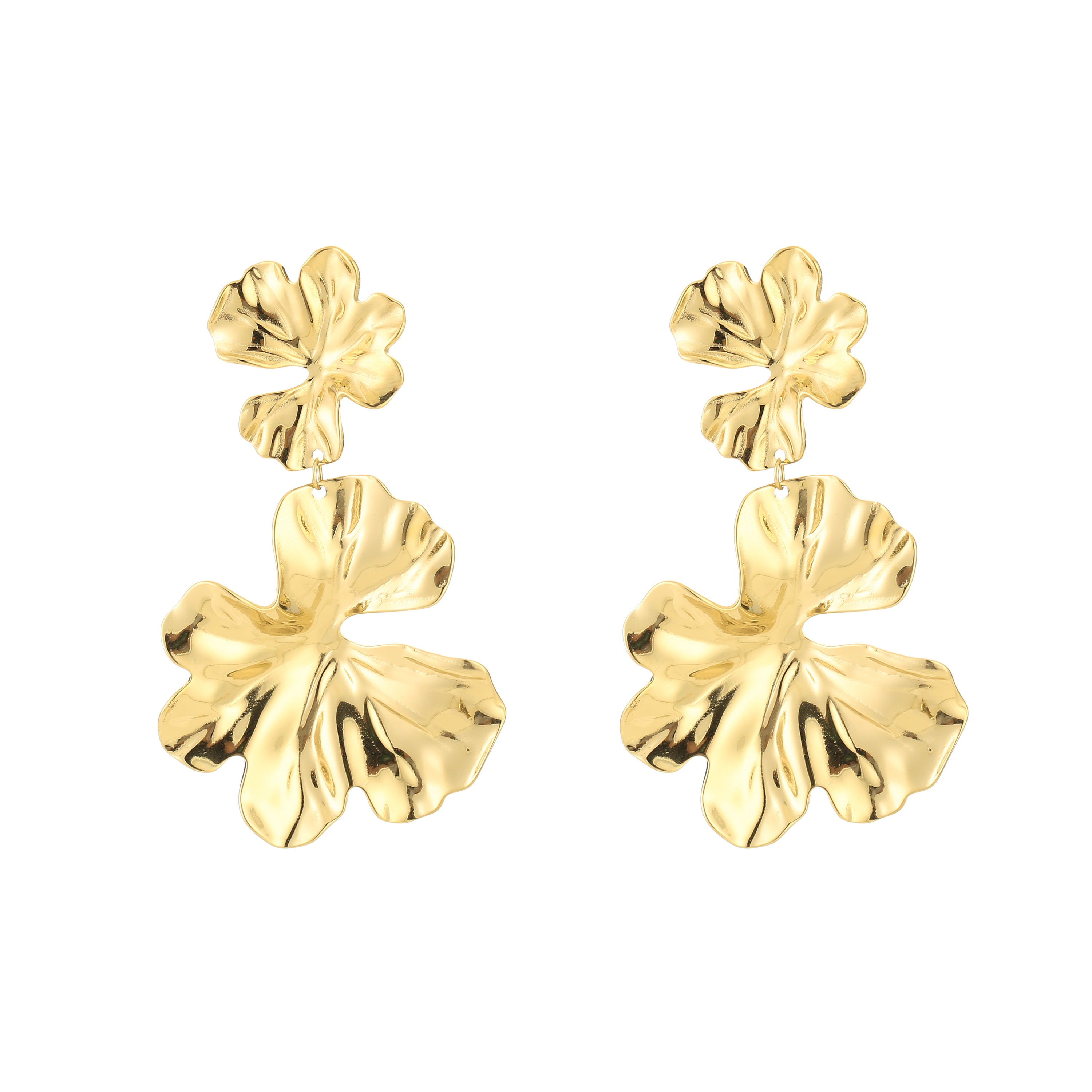 Golden Bloom Statement Earrings