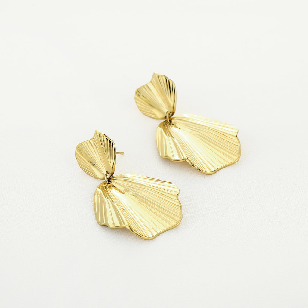 Golden Petal Earrings