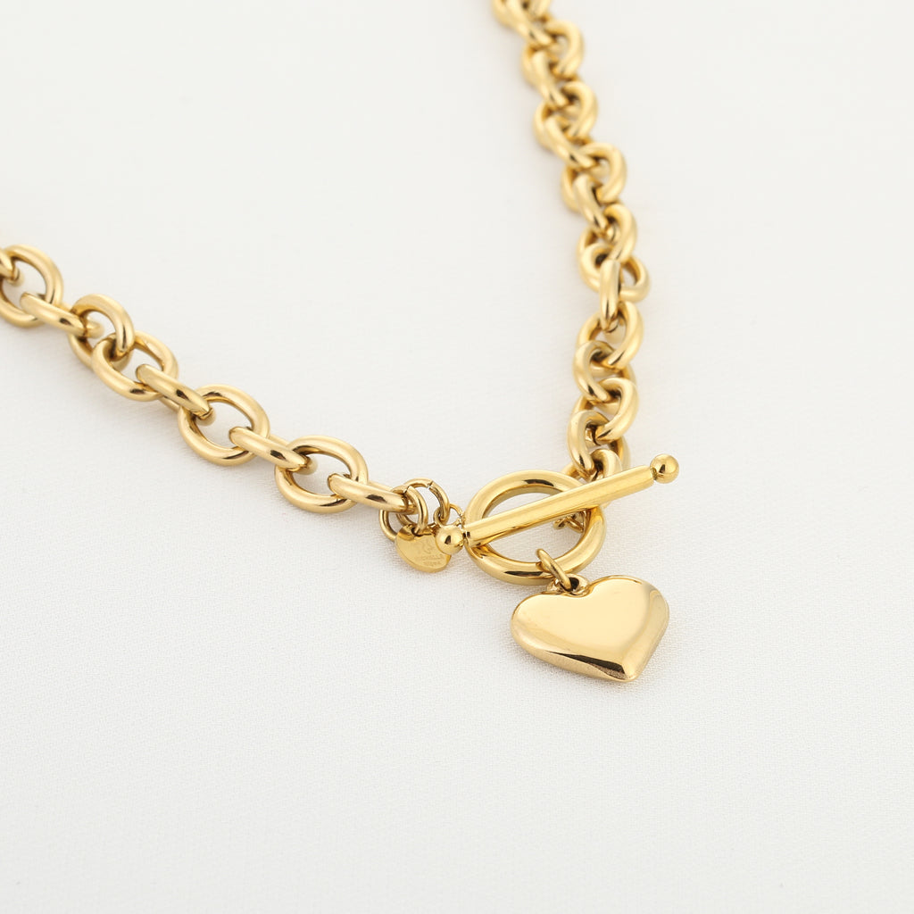 Bold Heart Toggle Necklace