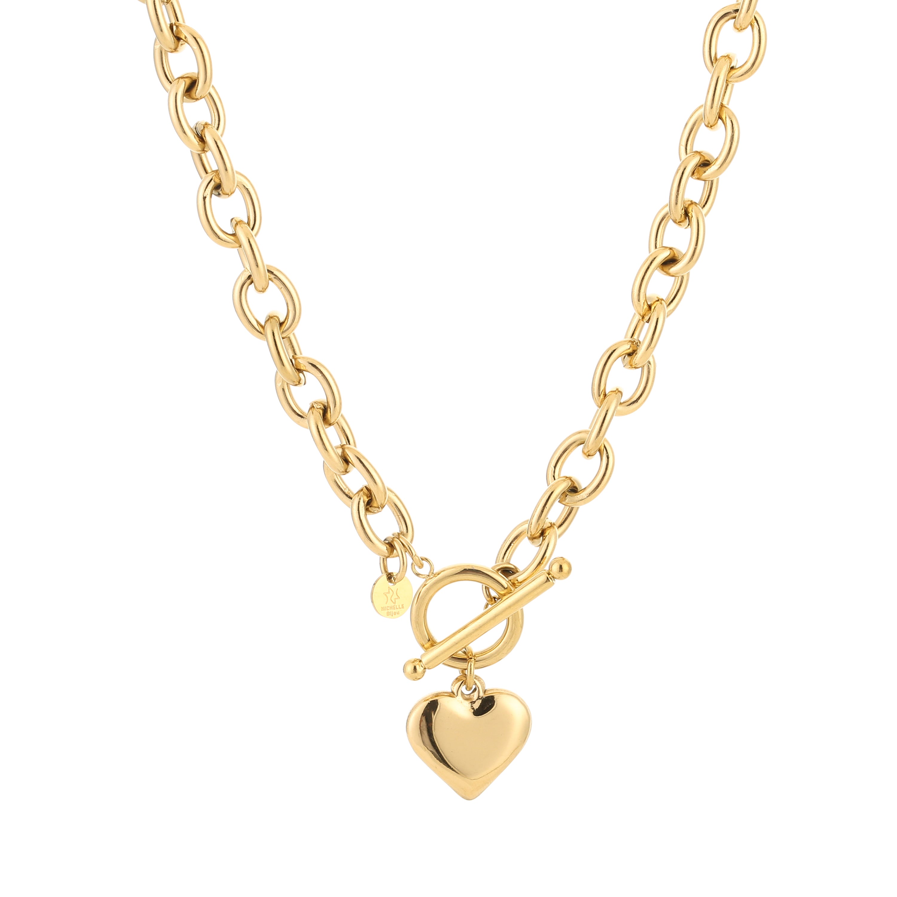 Bold Heart Toggle Necklace