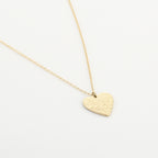 Golden Texture Heart Necklace