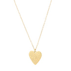 Golden Texture Heart Necklace