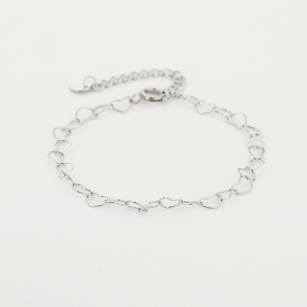 Silver Hearts Bracelet ♡