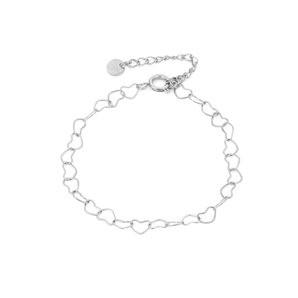Silver Hearts Bracelet ♡
