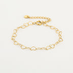 Golden Heart Chain Bracelet