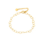 Golden Heart Chain Bracelet