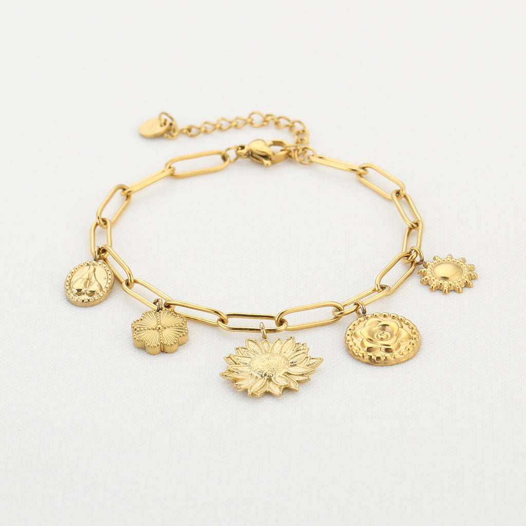Golden Garden Charm Bracelet
