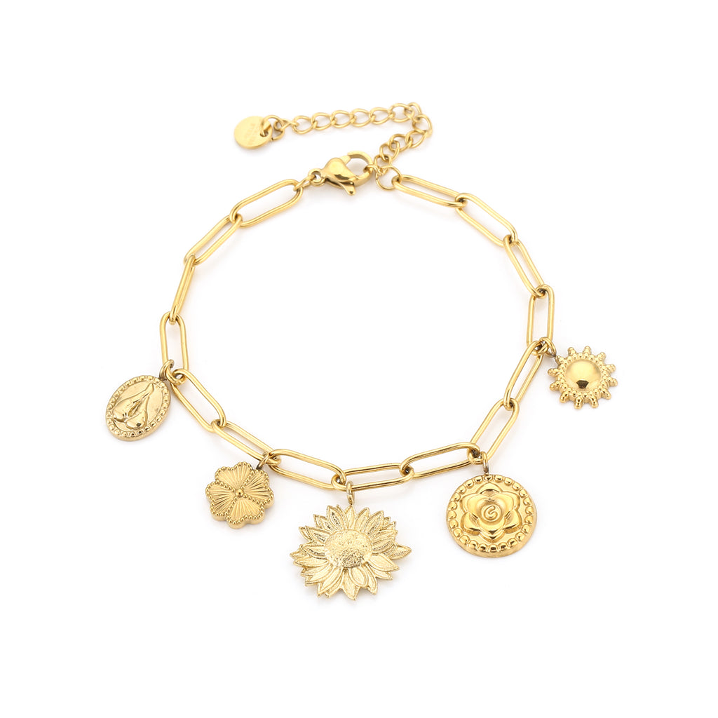 Golden Garden Charm Bracelet