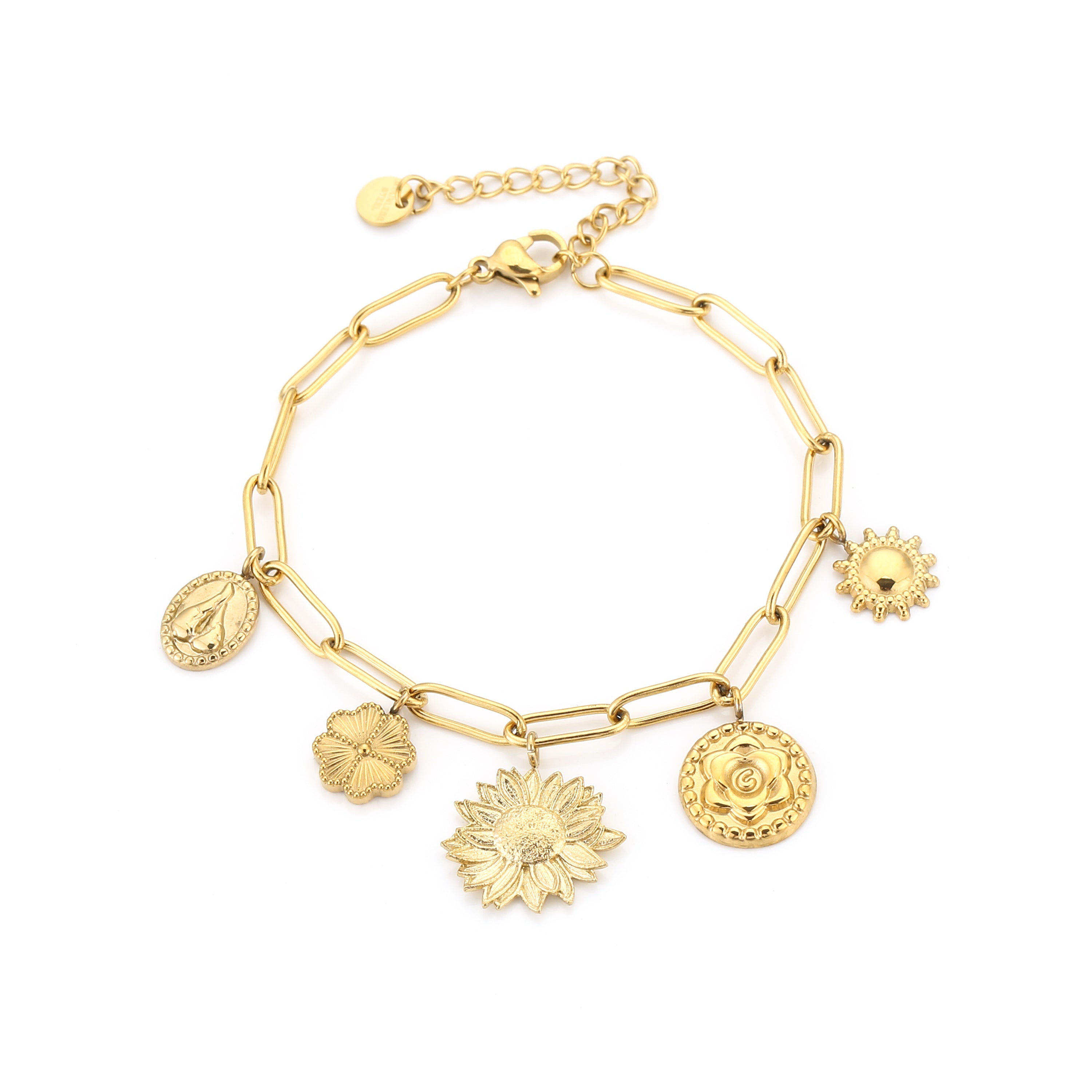 Golden Garden Charm Bracelet