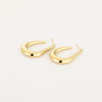 Smooth Wave Earrings Gold