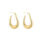 Smooth Wave Earrings Gold