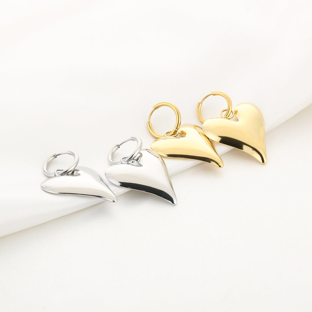 Silver Love Drops Earrings