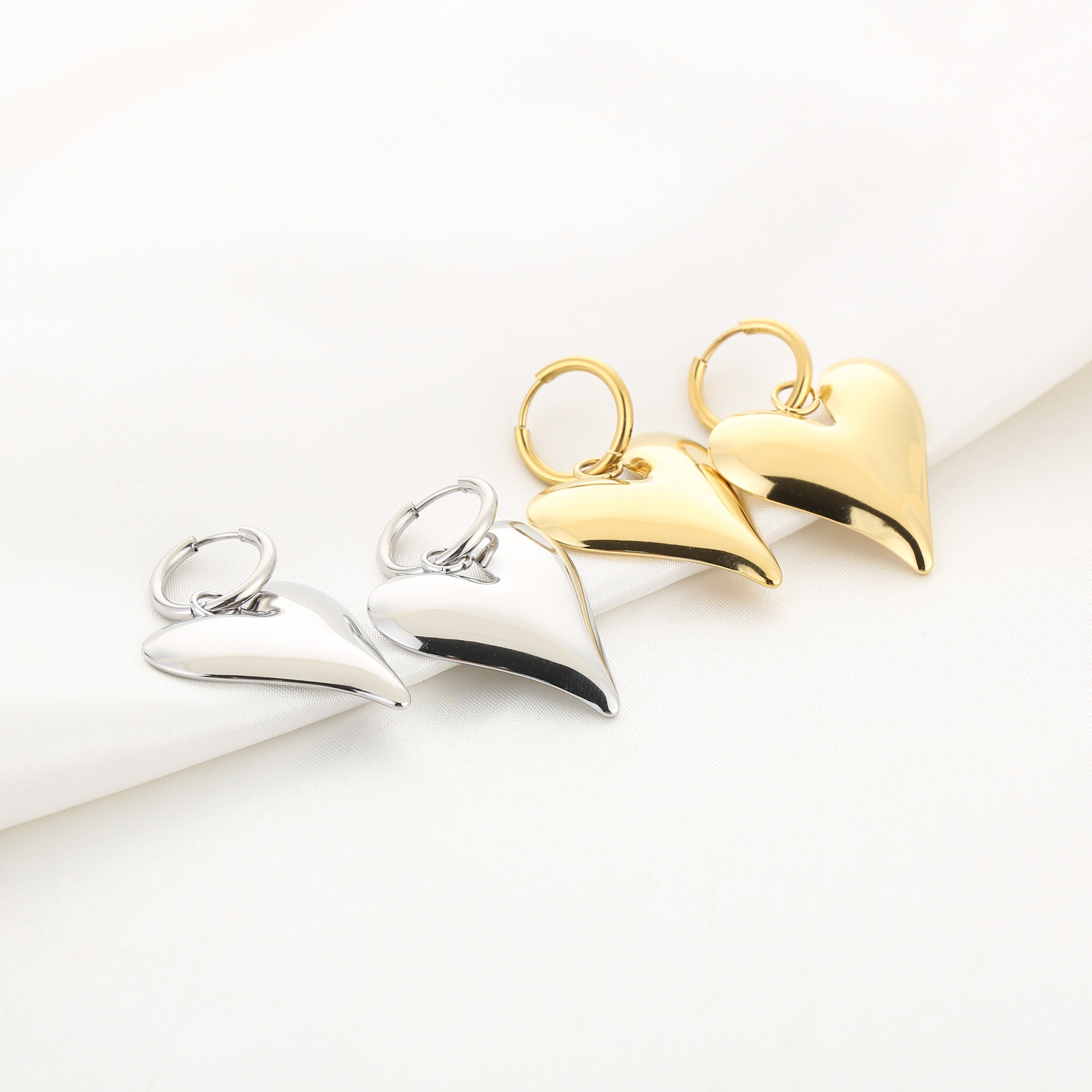 Silver Love Drops Earrings
