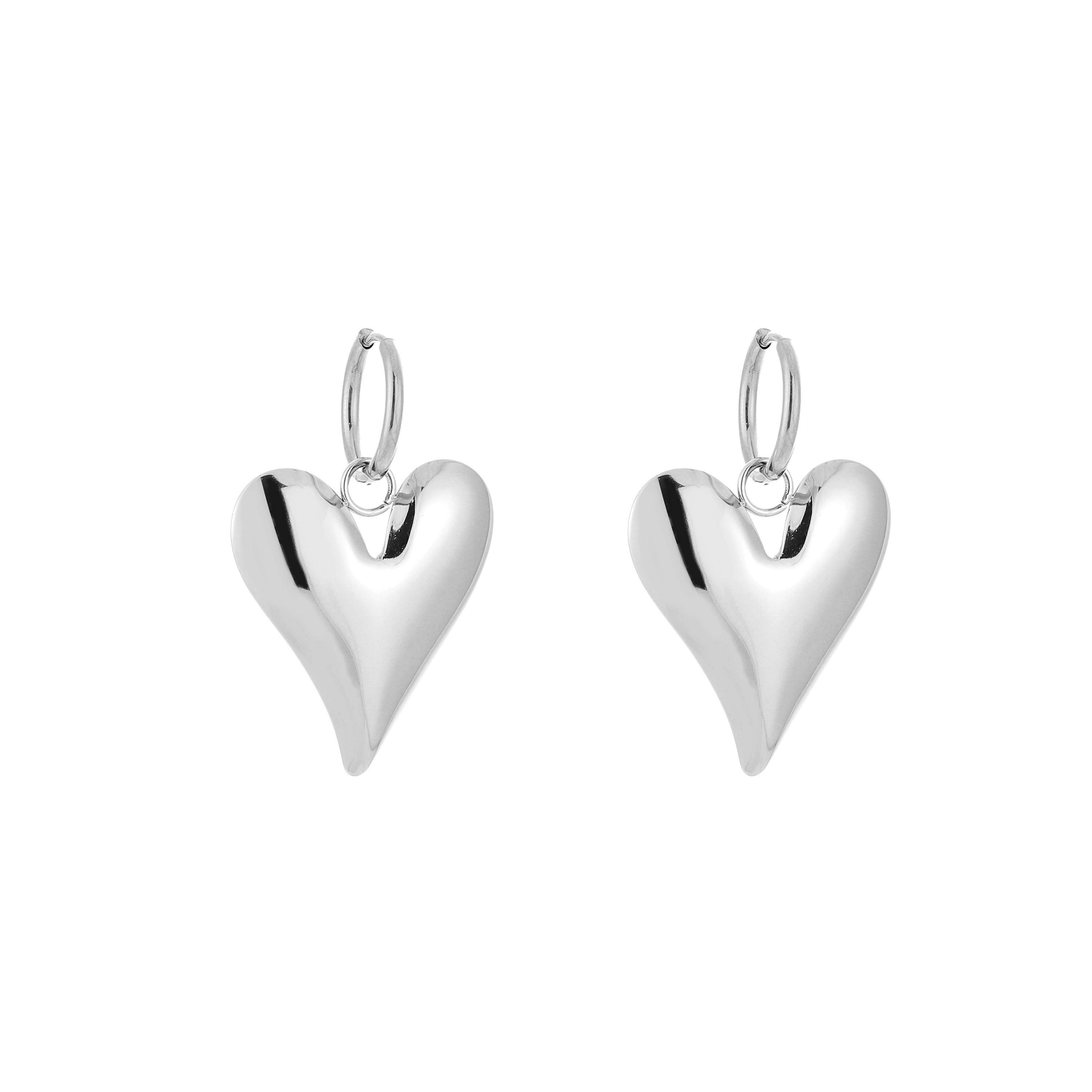 Silver Love Drops Earrings
