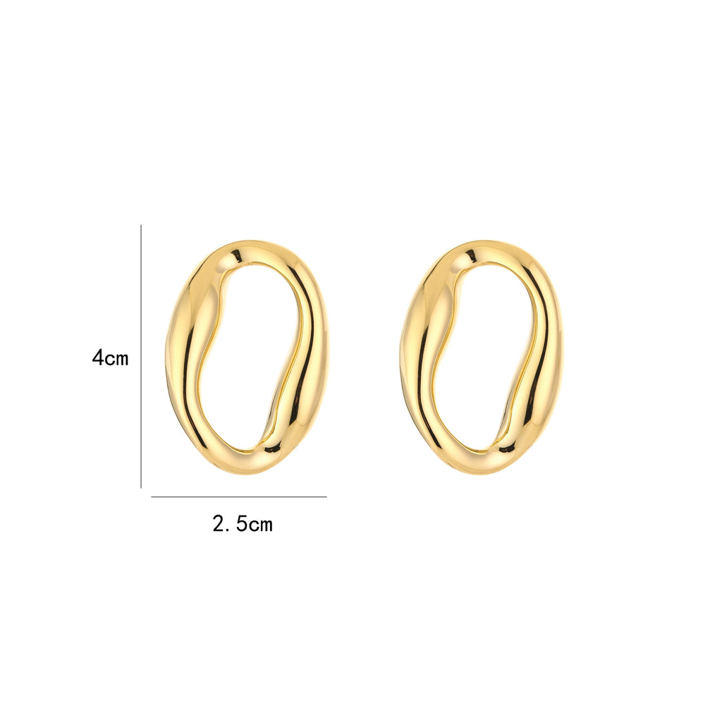Organic Shape Earrings Gold