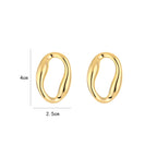 Organic Shape Earrings Gold