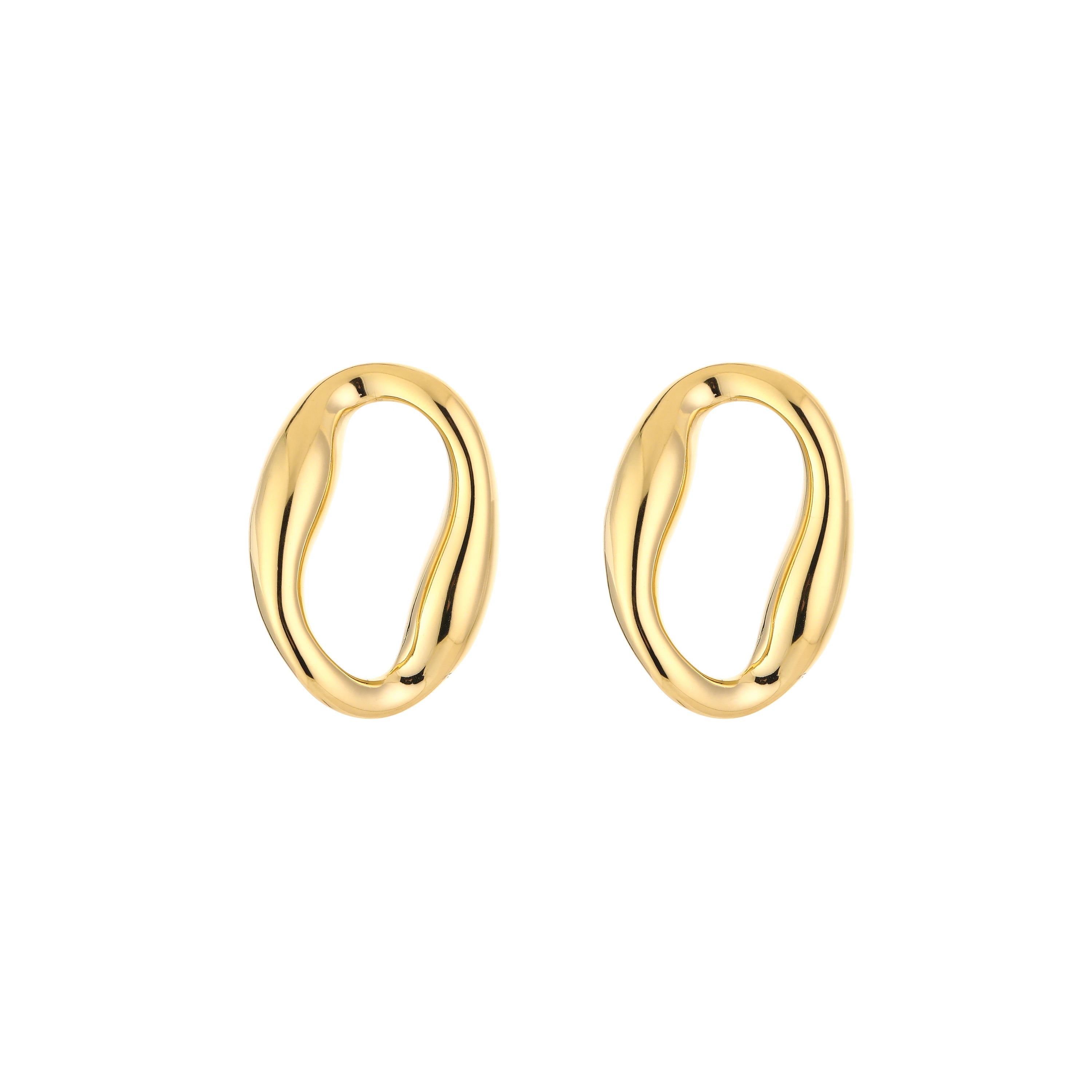 Organic Shape Earrings Gold