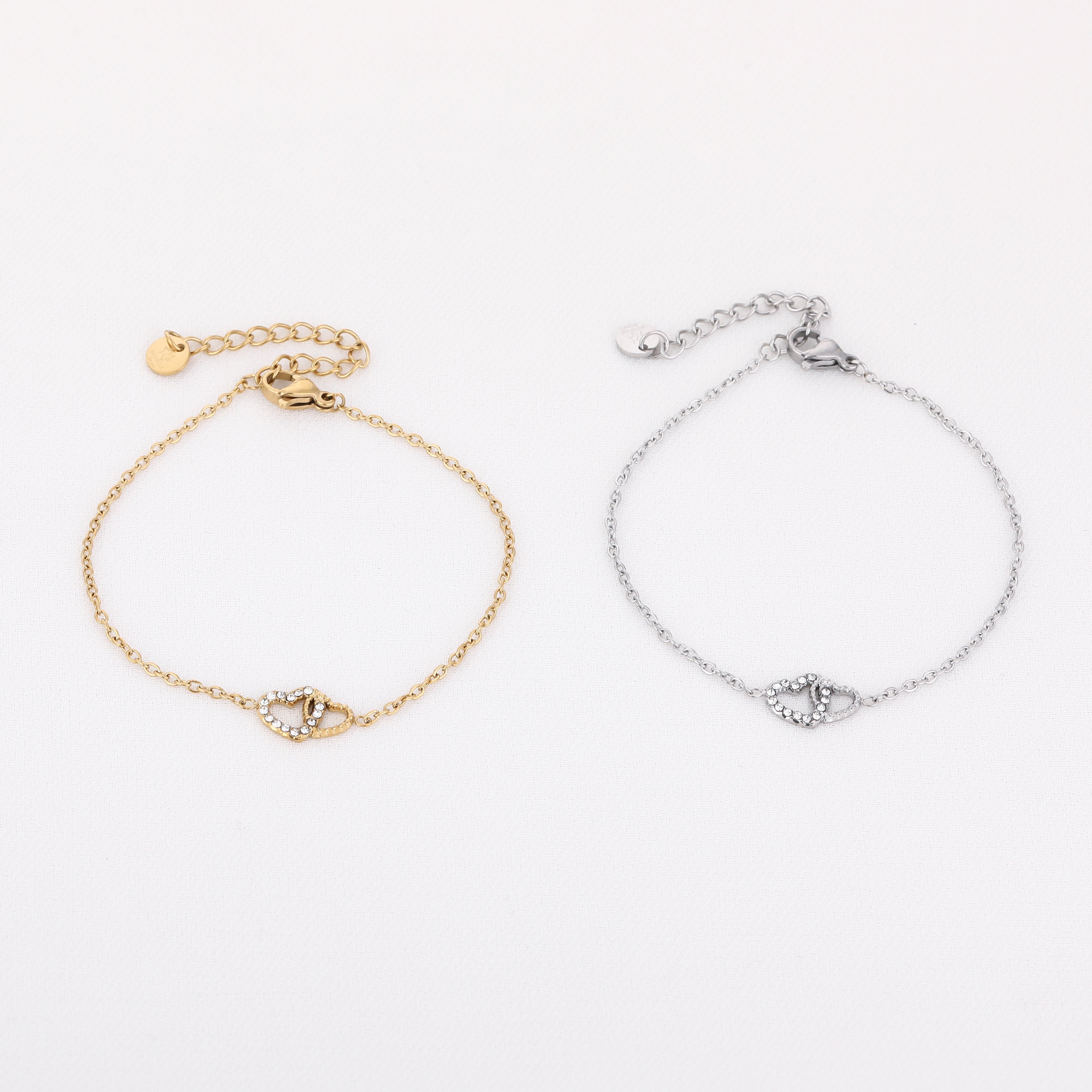 Sparkle Heart Bracelet Silver