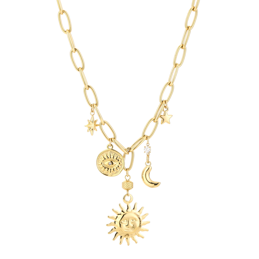 Sun & Moon Charm Ketting