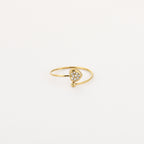 Sparkling Heart Ring Gold