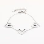 Triple Heart Bracelet Silver