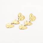 Triple Heart Earrings Gold