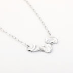 Triple Heart Flow Necklace SIlver