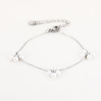 Silver Pearl Blossom Bracelet