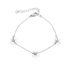 Silver Pearl Blossom Bracelet