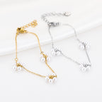 Golden Pearl Blossom Bracelet