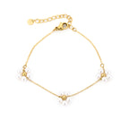 Golden Pearl Blossom Bracelet