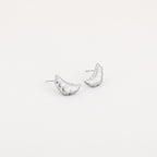 Silver Croissant Chic Earrings