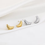 Silver Croissant Chic Earrings