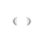 Silver Croissant Chic Earrings